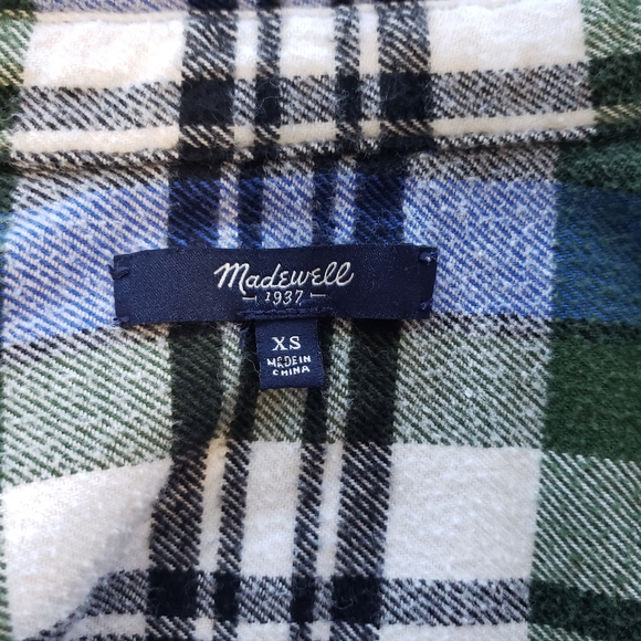 Madewell Ex boyfriend Plaid Flannel Shirt - Picture 5 of 6
